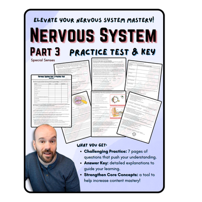 Practice Test - Nervous System, Part 3 (Special Senses)